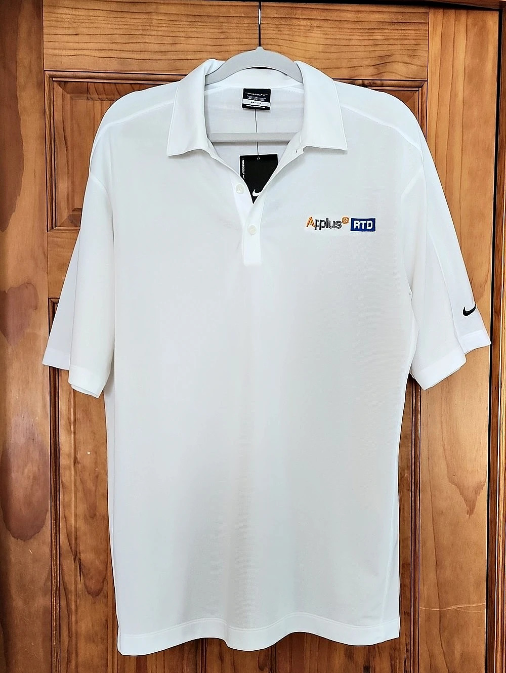 Nike Golf Dri-FIT Vertical Mesh Polo with Corporate Logo White Large